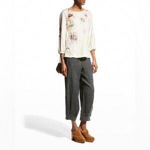 Johnny Was Charcoal Relaxed Drawstring Joggers